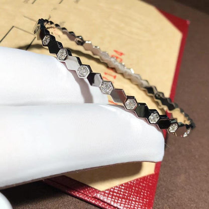 [⭐Lioran]BEE LOVE SILVER DIAMOND BRACELET