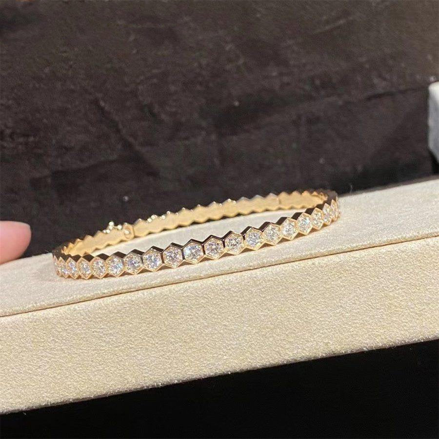 [⭐Lioran]BEE LOVE GOLD BRACELET FULL DIAMOND