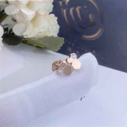 [⭐Lioran]BEE LOVE PINK GOLD DIAMOND EARRINGS