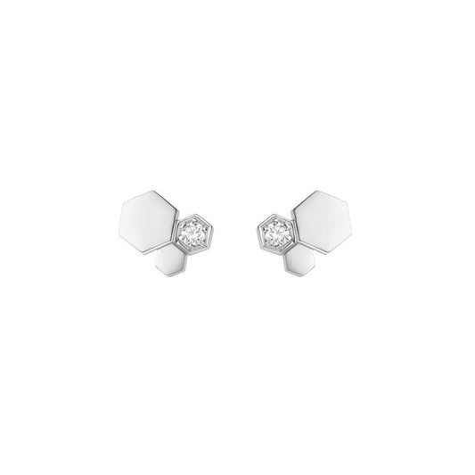 [⭐Lioran]BEE LOVE SILVER DIAMOND EARRINGS