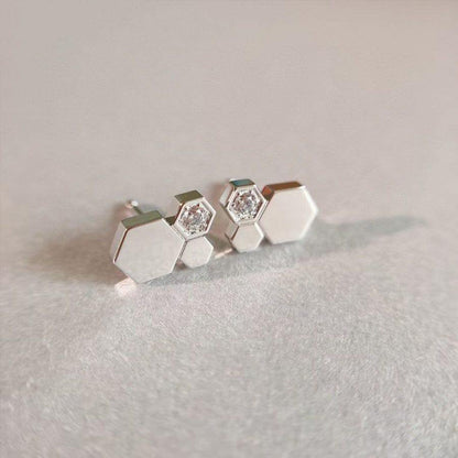 [⭐Lioran]BEE LOVE SILVER DIAMOND EARRINGS
