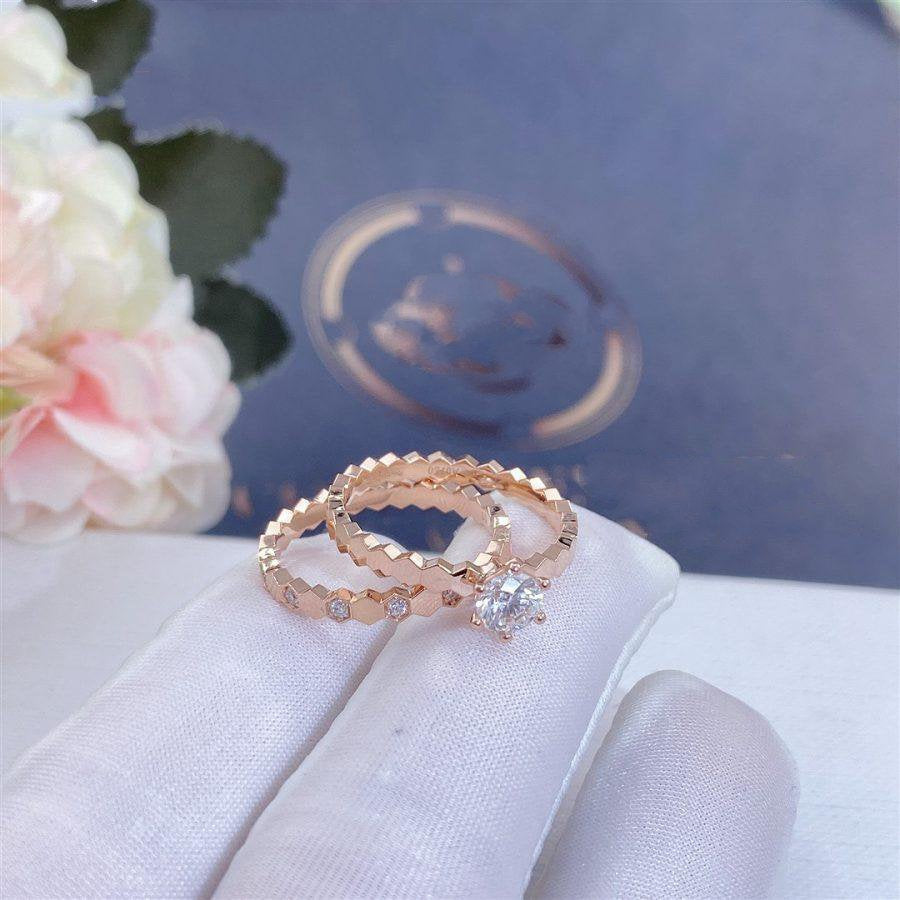 [⭐Lioran]BEE LOVE RING PINK GOLD DIAMOND