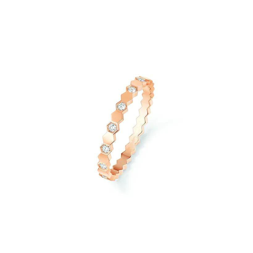 [⭐Lioran]BEE LOVE RING PINK GOLD DIAMOND