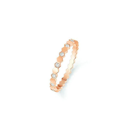 [⭐Lioran]BEE LOVE RING PINK GOLD DIAMOND
