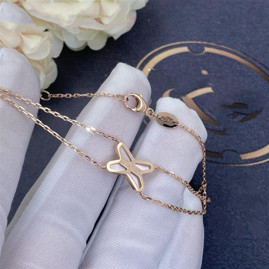 [⭐Lioran]JEUX BRACELET WHITE MOP PINK GOLD 1 DIAMOND