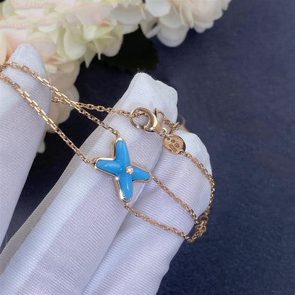 [⭐Lioran]JEUX BRACELET TURQUOISE PINK GOLD 1 DIAMOND