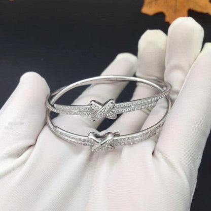[⭐Lioran]JEUX DE BRACELET DIAMONDS SILVER