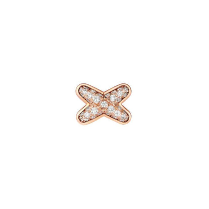 [⭐Lioran]JEUX DE PINK GOLD DIAMOND EARRINGS
