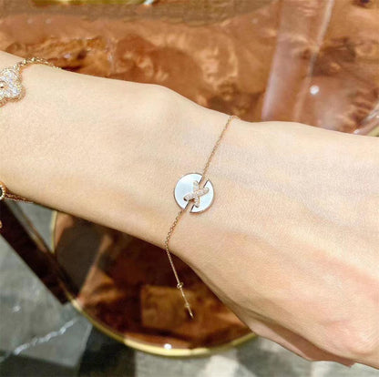 [⭐Lioran]JEUX DE BRACELET MOP PINK GOLD DIAMONDS
