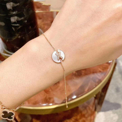 [⭐Lioran]JEUX DE BRACELET MOP PINK GOLD DIAMONDS