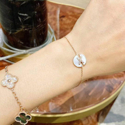 [⭐Lioran]JEUX DE BRACELET MOP PINK GOLD DIAMONDS