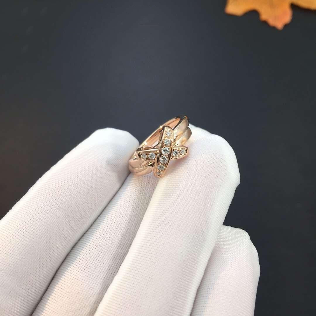 [⭐Lioran]JEUX DE PINK GOLD DIAMOND RING