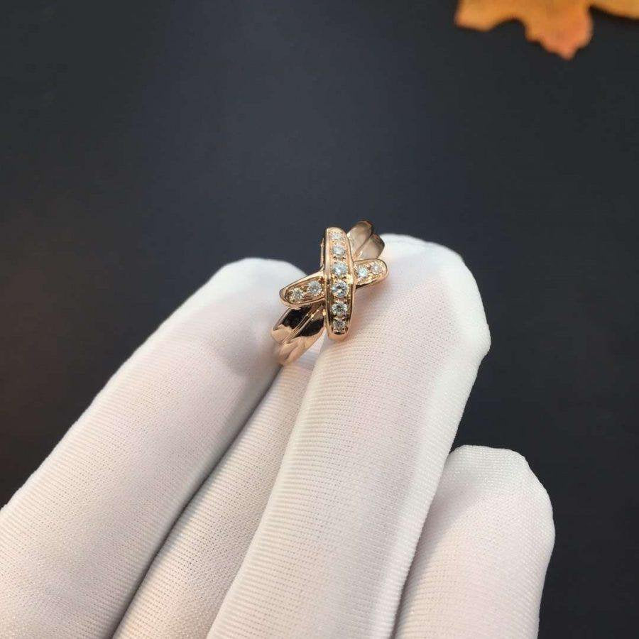 [⭐Lioran]JEUX DE PINK GOLD DIAMOND RING