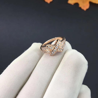 [⭐Lioran]JEUX DE RING PINK GOLD DIAMOND