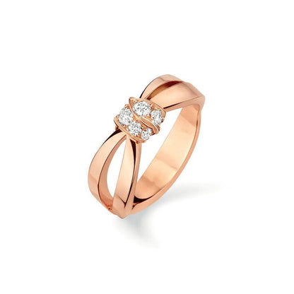 [⭐Lioran]LIENS RING PINK GOLD DIAMOND