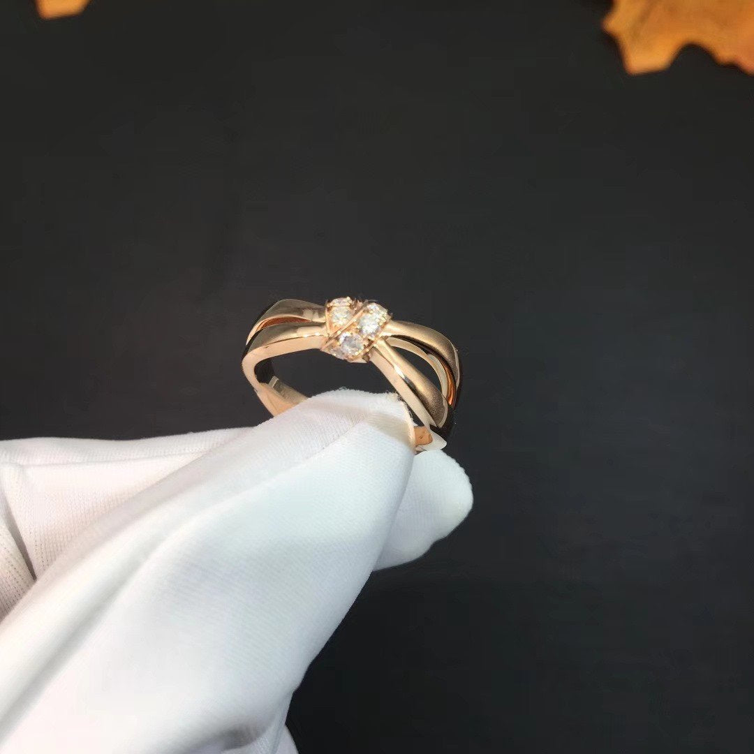 [⭐Lioran]LIENS RING PINK GOLD DIAMOND