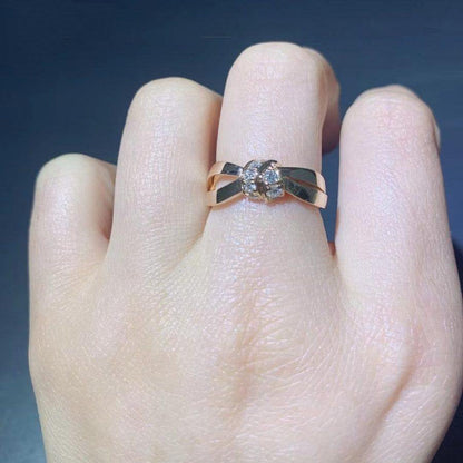[⭐Lioran]LIENS RING PINK GOLD DIAMOND