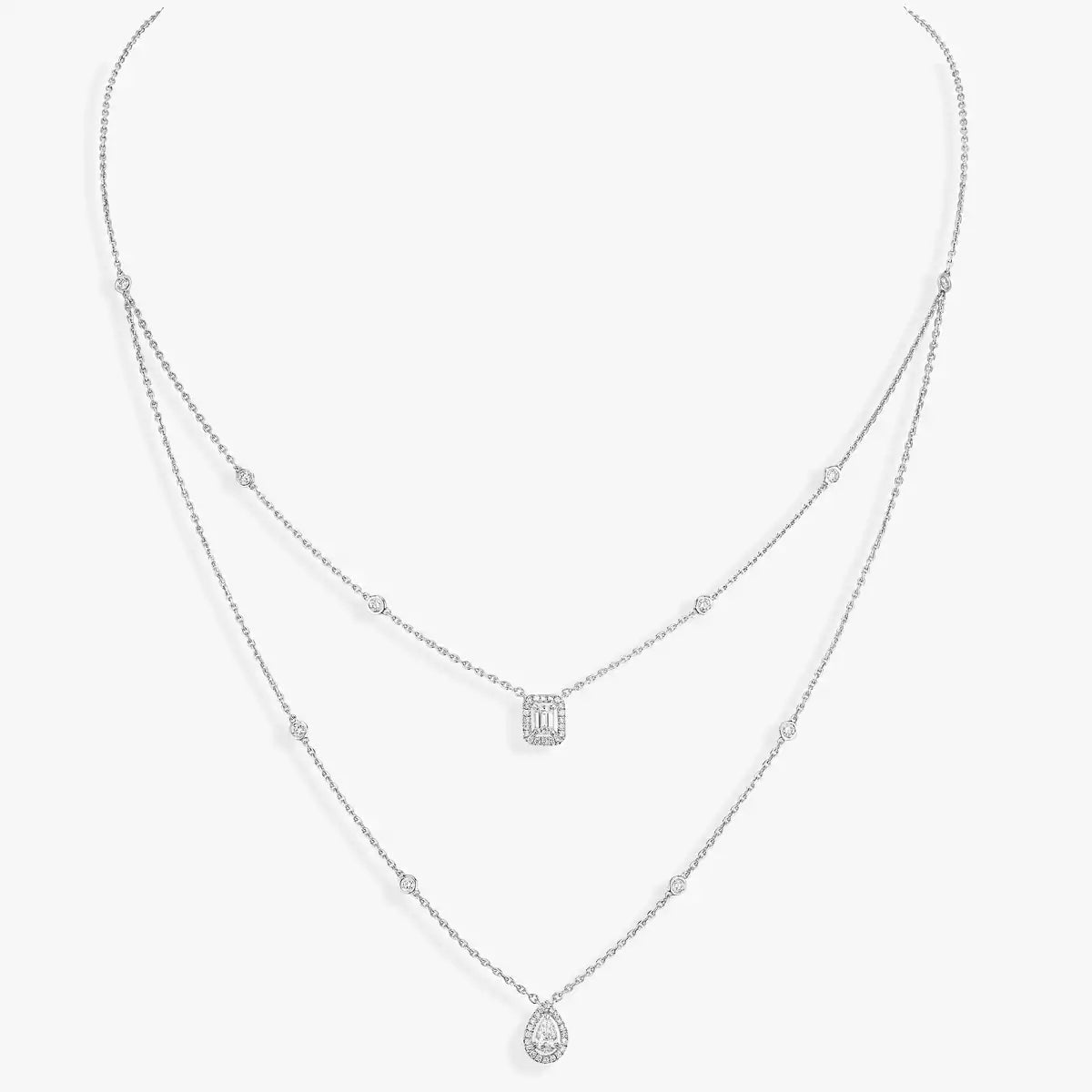 [⭐Lioran]Diamond Necklace My Twin 2 Rows