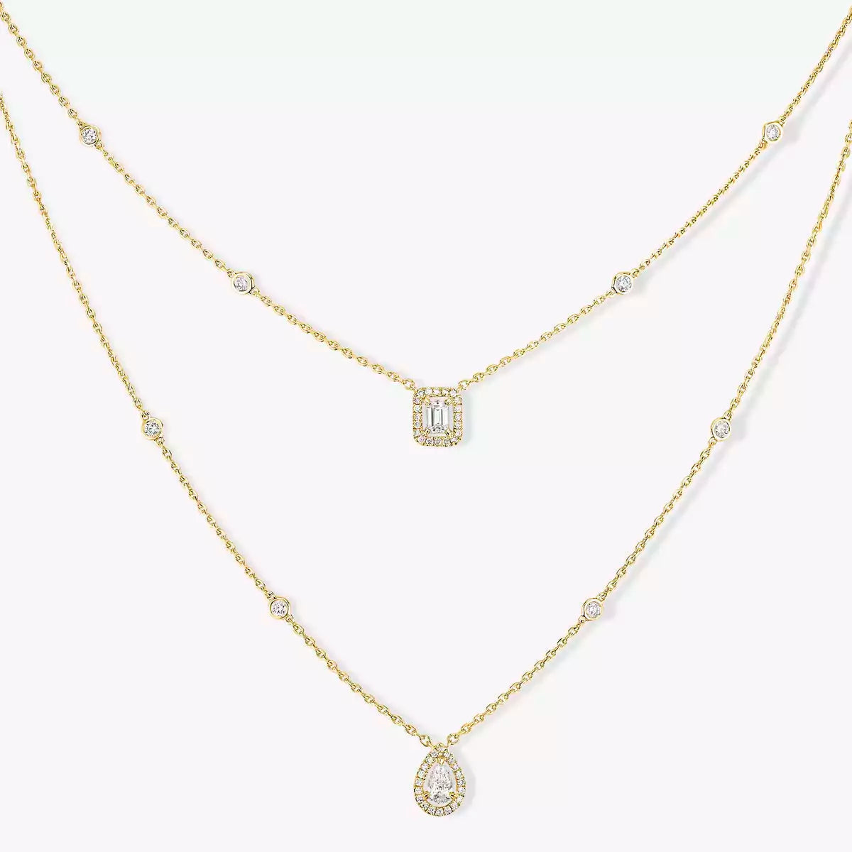 [⭐Lioran]Diamond Necklace My Twin 2 Rows