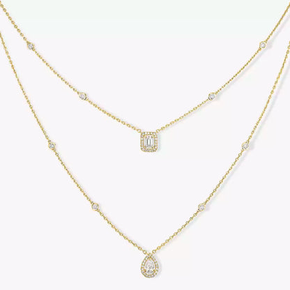 [⭐Lioran]Diamond Necklace My Twin 2 Rows