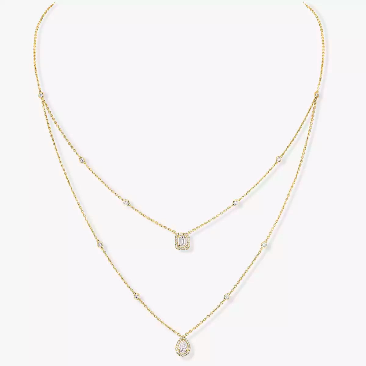 [⭐Lioran]Diamond Necklace My Twin 2 Rows