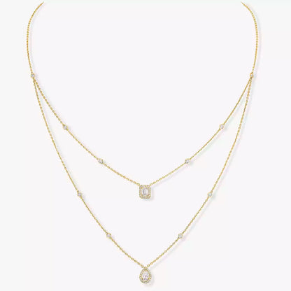 [⭐Lioran]Diamond Necklace My Twin 2 Rows
