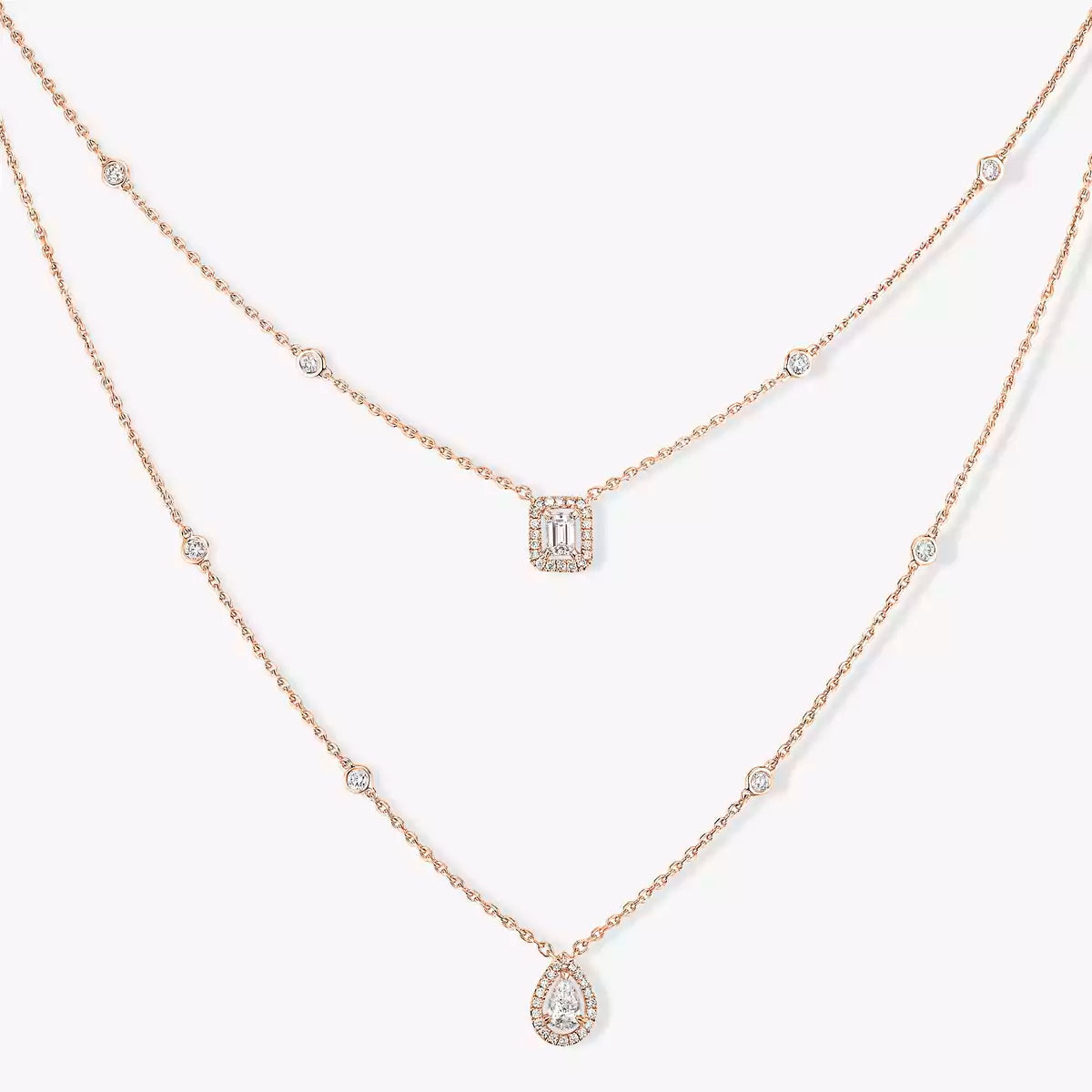 [⭐Lioran]Diamond Necklace My Twin 2 Rows