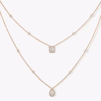 [⭐Lioran]Diamond Necklace My Twin 2 Rows