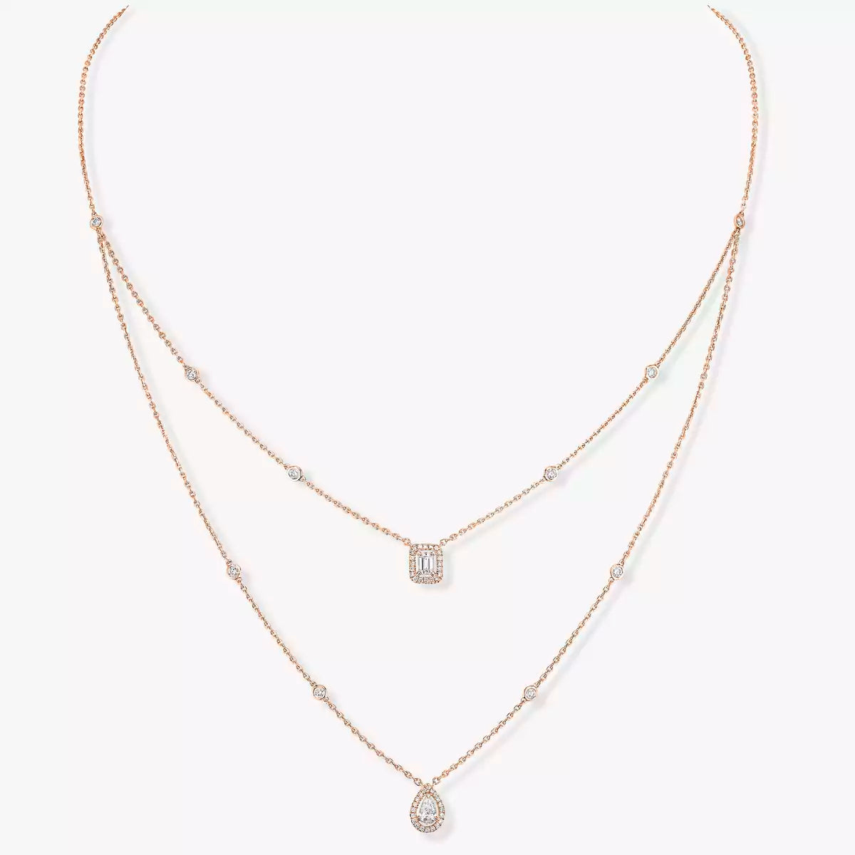 [⭐Lioran]Diamond Necklace My Twin 2 Rows