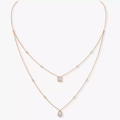 [⭐Lioran]Diamond Necklace My Twin 2 Rows