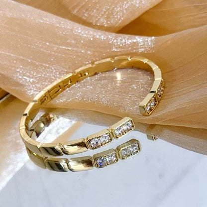 [⭐Lioran jewelrys]LOVE DIAMOND OPEN  BRACELET