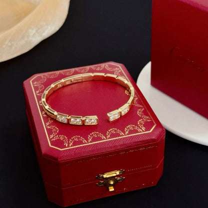 [⭐Lioran jewelrys]LOVE DIAMOND OPEN  BRACELET