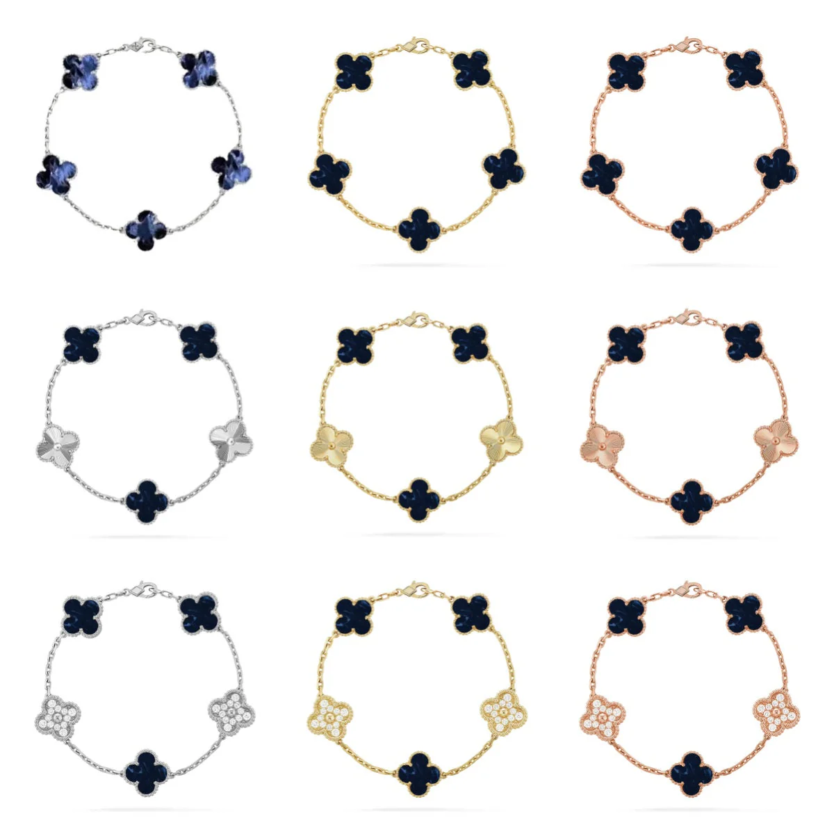[⭐Lioran]CLOVER 5 MOTIF PIETERSITE BRACELET COLLECTION