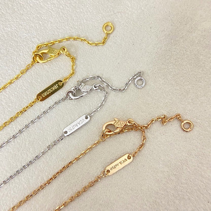 [⭐Lioran]NEW 15MM PURPLE SAND-GOLD FOUR-LEAF CLOVER NECKLACE