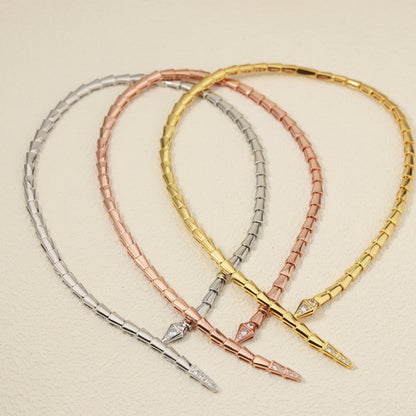 [⭐Lioran]NEW！SERPENT DIAMOND AT BOTH ENDS NECKLACE