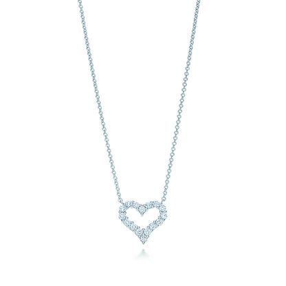 [Lioran]HEART-SHAPED DIAMOND NECKLACE