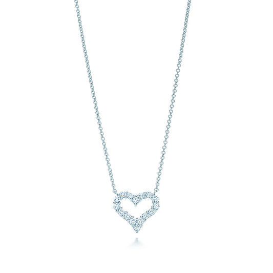 [Lioran]HEART-SHAPED DIAMOND NECKLACE