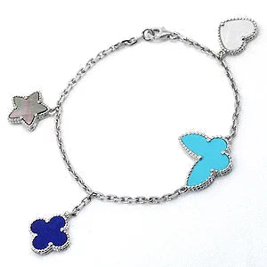 [⭐Lioran]LUCKY SPRING SILVER BRACELET 4 MOTIF