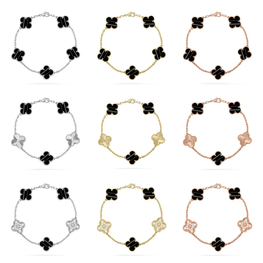 [⭐Lioran] CLOVER 5 MOTIF PULSAR STONE BRACELET COLLECTION