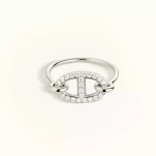 [⭐Lioran]RONDE SMALL SILVER DIAMOND RING