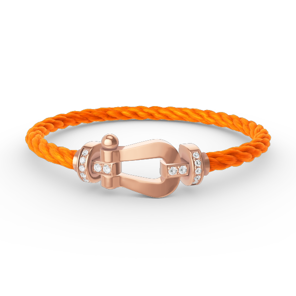 [⭐Lioran]FORCE LARGE HORSESHOE HALF DIAMOND BRACELET ROSE GOLD