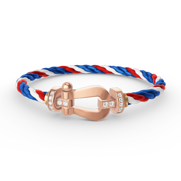 [⭐Lioran]FORCE LARGE HORSESHOE HALF DIAMOND BRACELET ROSE GOLD