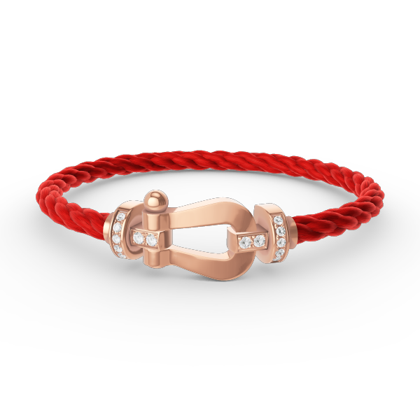 [⭐Lioran]FORCE LARGE HORSESHOE HALF DIAMOND BRACELET ROSE GOLD