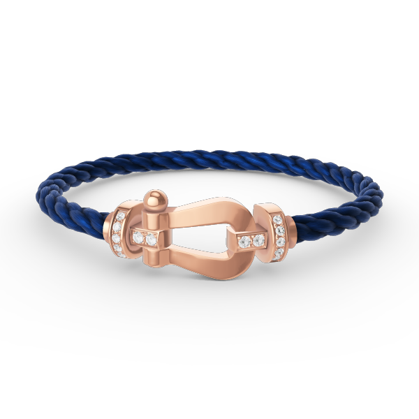 [⭐Lioran]FORCE LARGE HORSESHOE HALF DIAMOND BRACELET ROSE GOLD