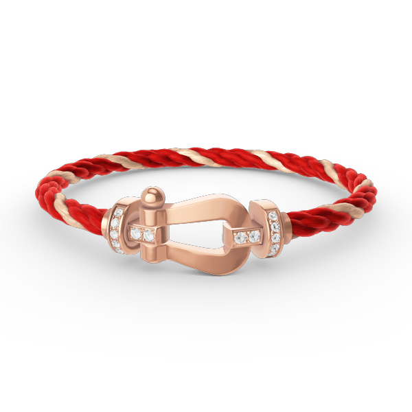 [⭐Lioran]FORCE LARGE HORSESHOE HALF DIAMOND BRACELET ROSE GOLD