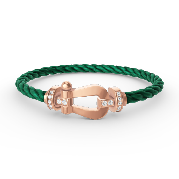 [⭐Lioran]FORCE LARGE HORSESHOE HALF DIAMOND BRACELET ROSE GOLD