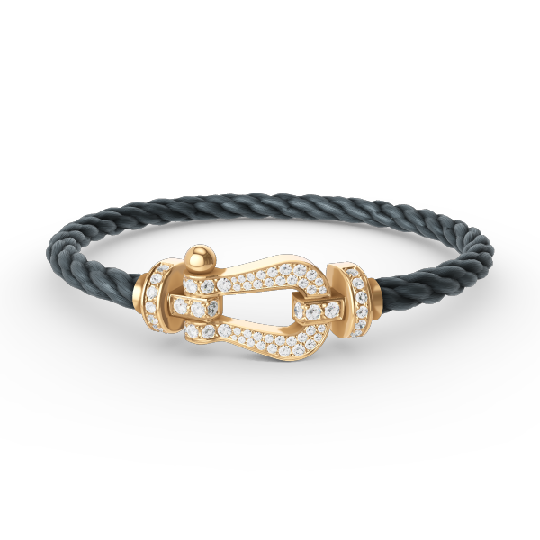 [⭐Lioran]FORCE LARGE HORSESHOE FULL DIAMOND BRACELET GOLD