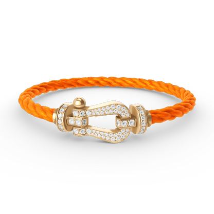 [⭐Lioran]FORCE LARGE HORSESHOE FULL DIAMOND BRACELET GOLD