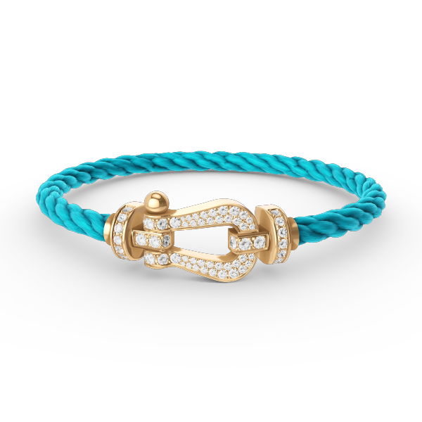 [⭐Lioran]FORCE LARGE HORSESHOE FULL DIAMOND BRACELET GOLD