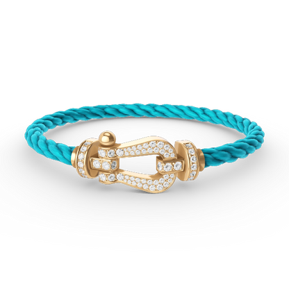 [⭐Lioran]FORCE LARGE HORSESHOE FULL DIAMOND BRACELET GOLD